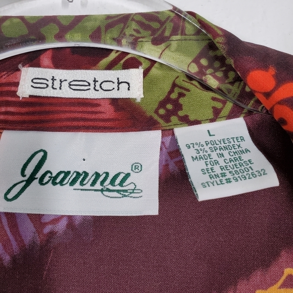 JOANNA ABSTRACT PRINT BUTTON FRONT BLOUSE - image 6